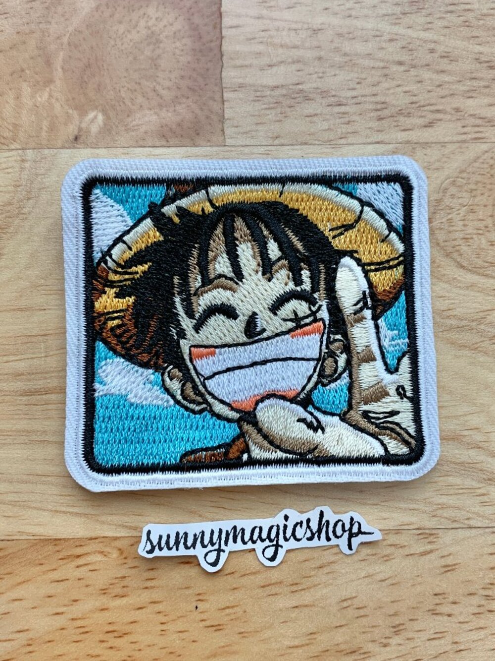 One Piece Anime Embroidered Patch Strawhat Monkey D Luffy Rectangle